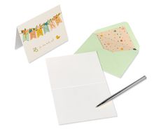 Baby Banner Thank You Boxed Blank Note Cards with Envelopes, 20-Count Image 1
