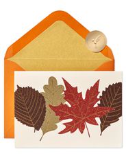 Fall Leaves Thanksgiving Greeting Card Image 1