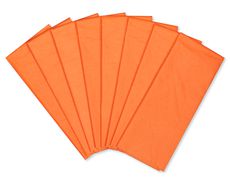 Orange Tissue Paper 8 Sheets Image 1