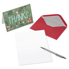 Woodland Thank You Holiday Boxed Cards, 12-Count Image 2