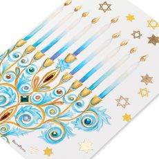 Health, and Happiness Menorah Hanukkah Boxed Cards, 8-Count Image 5