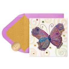 Butterfly Blank Greeting Card Image 1