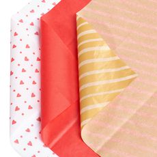 Hearts and Stripes Valentine's Day Tissue Paper, 9 Sheets Image 5