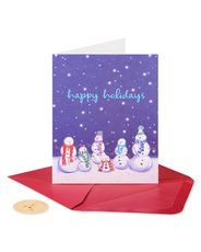 Happy Holidays Snowmen Christmas Boxed Cards - Glitter Free, 20-Count Image 5
