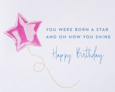 Born A Star Birthday Greeting Card - Illustrated by Sandra K Pena Image 2