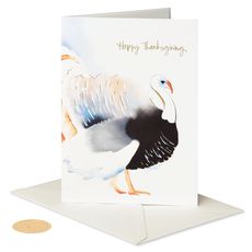 Painted Turkey Happy Thanksgiving Greeting Card Image 4