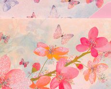 Scattered Blossoms Boxed Blank Note Cards with Glitter and Envelopes - BCRF Partnership 12-CountImage 1