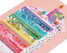 Rainbow Sprinkles and Glitter Birthday Greeting Card Image 1