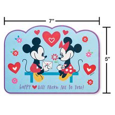 Mickey and Minnie Blank Valentines Day Cards and Stickers, 20-Count Image 4