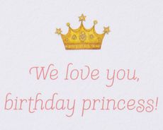Birthday Princess Birthday Greeting Card for Daughter - Designed by Bella PilarImage 2
