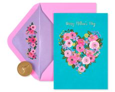 Floral Heart Mother's Day Greeting CardImage 2