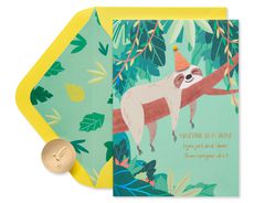 Sloth Funny Birthday Greeting Card