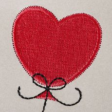 Heart Shaped Balloon Embroidered Greeting Card Image 5