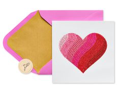 Gemmed Heart Valentine's Day Greeting Card Image 1