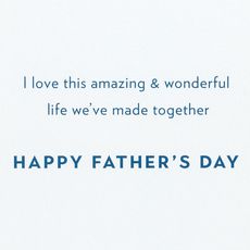 Amazing & Wonderful Life Father's Day Greeting Card for Husband Image 3