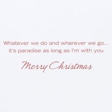 It's Paradise Christmas Greeting Card for Husband Image 3