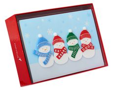 Warmest Wishes Snowman Holiday Boxed Cards - Glitter- 8-Count Image 6