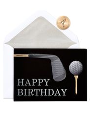 Golf Club And Ball Birthday Greeting Card