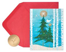 Peace and Happiness Snowbird Christmas Boxed Cards, 20-Count Image 1