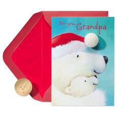 Best Grandpa in the World Christmas Greeting Card for Grandpa Image 1