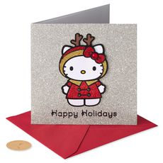 Wishes for the Merriest Christmas Ever Hello Kitty Christmas Greeting Card Image 4