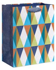 Geometric Pattern Large Father's Day Gift Bag 1 Bag