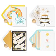 Happy Ever After and Bundle of Joy Wedding and New Baby Card Pack, 4-Count Image 1
