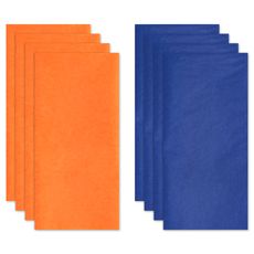 Navy and Orange Tissue Paper, 8-Sheets Image 3