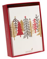 Metallic Trees Holiday Boxed Cards, 12-Count Image 6