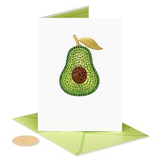 Gemmed Avocado Judith Leiber Blank Greeting Card Image 4