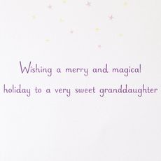 Merry and Magical Holiday Christmas Greeting Card for Granddaughter Image 6