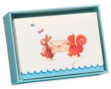 Bunny & Squirrel Boxed Blank Note Cards with Glitter 14-CountImage 3