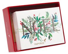 Noel and Holly Holiday Boxed Cards, 20-Count Image 6