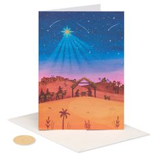 May God Bless You Nativity Religious Holiday Boxed Cards, 14-Count Image 5