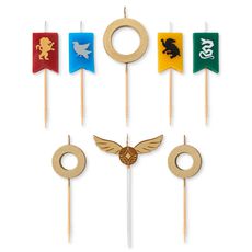 Harry Potter Quidditch Cake Topper Birthday Candles, 8-Count Image 1