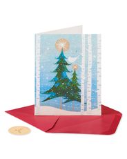 Holiday Snowbird and Tree Christmas Cards Boxed Cards - Glitter Free, 20-Count Image 5