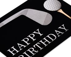 Golf Club And Ball Birthday Greeting CardImage 2