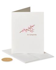 Floral Branch Blank Sympathy Greeting Card Image 4