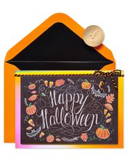 Chalkboard Happy Halloween Greeting Card Image 1
