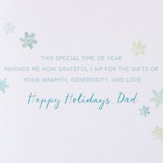 Gifts of Warmth, Generosity, and Love Christmas Greeting Card for Dad Image 4
