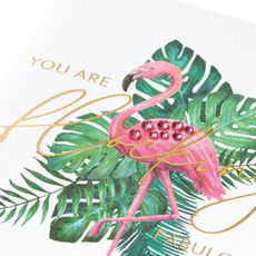 Flocking Fabulous Blank Greeting Card - Designed by Bella Pilar Image 5