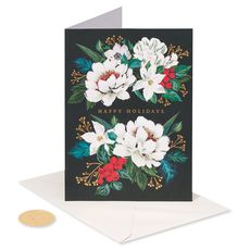 Vintage Floral Holiday Boxed Cards, 14-Count Image 4