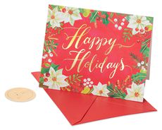 Happy Holidays Glitter Holiday Boxed Cards, 20-Count Image 5