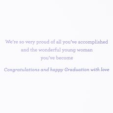 Wonderful Young Woman Graduation Greeting Card for Daughter Image 3