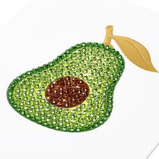 Gemmed Avocado Judith Leiber Blank Greeting Card Image 5