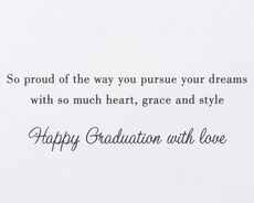 Heart, Grace, and Style Graduation Greeting Card Image 3