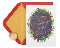 Joy to You Wreath Holiday Boxed Cards, 20-Count Image 1