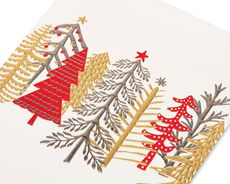 Metallic Trees Holiday Boxed Cards, 12-Count Image 4