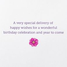Special Delivery Blank Birthday Greeting Card - Designed by Bella Pilar Image 3