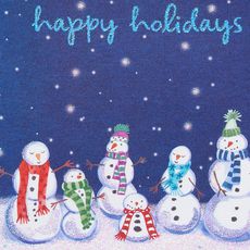 Happy Holidays Snowmen Christmas Boxed Cards, 20-Count Image 4